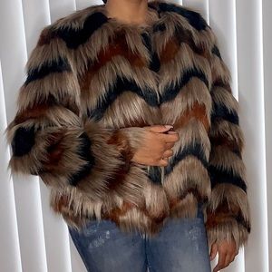 Faux fur coat